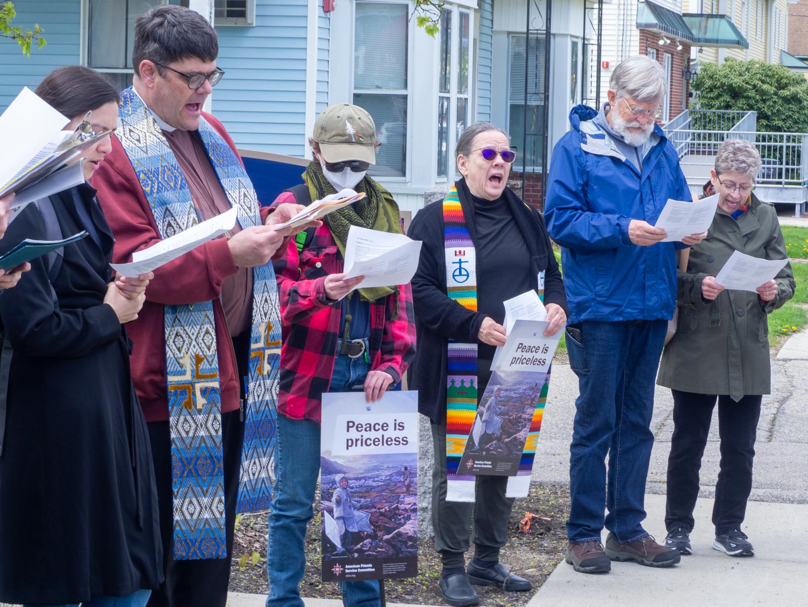 Interfaith vigil for peace at the Dover office of Congressman Chris Pappas