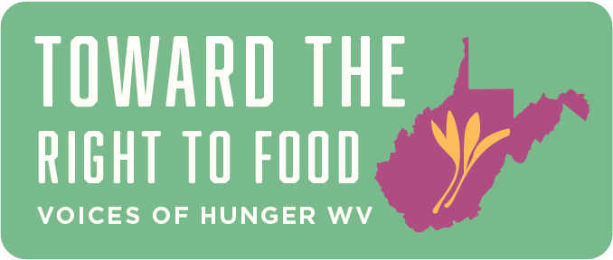 Toward the Right to Food: Voices of Hunger WV banner logo