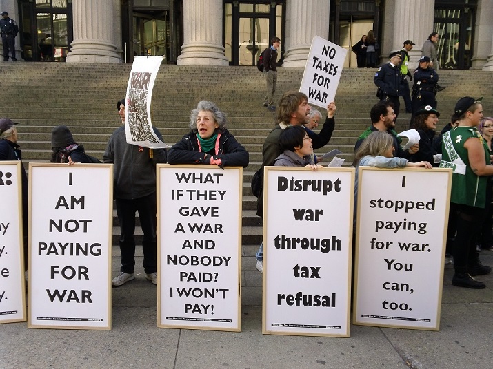 2013 protest by the War Resistors League, photo by All-Night images via Flickr CC