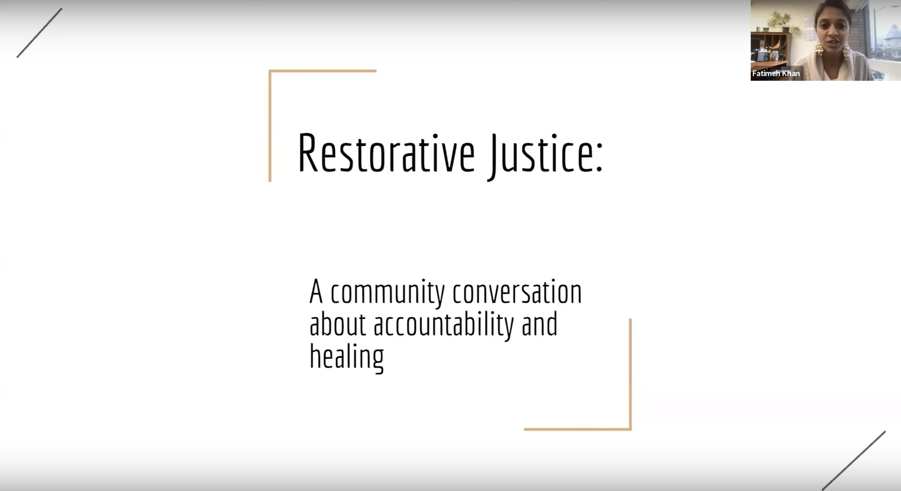 Preview image from Community Safety Beyond Policing webinar on Restorative Justice