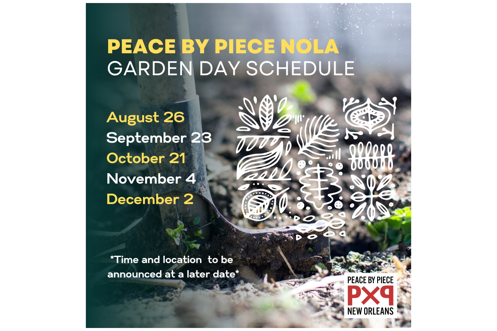 Image with Fall 2023 Garden Day schedule