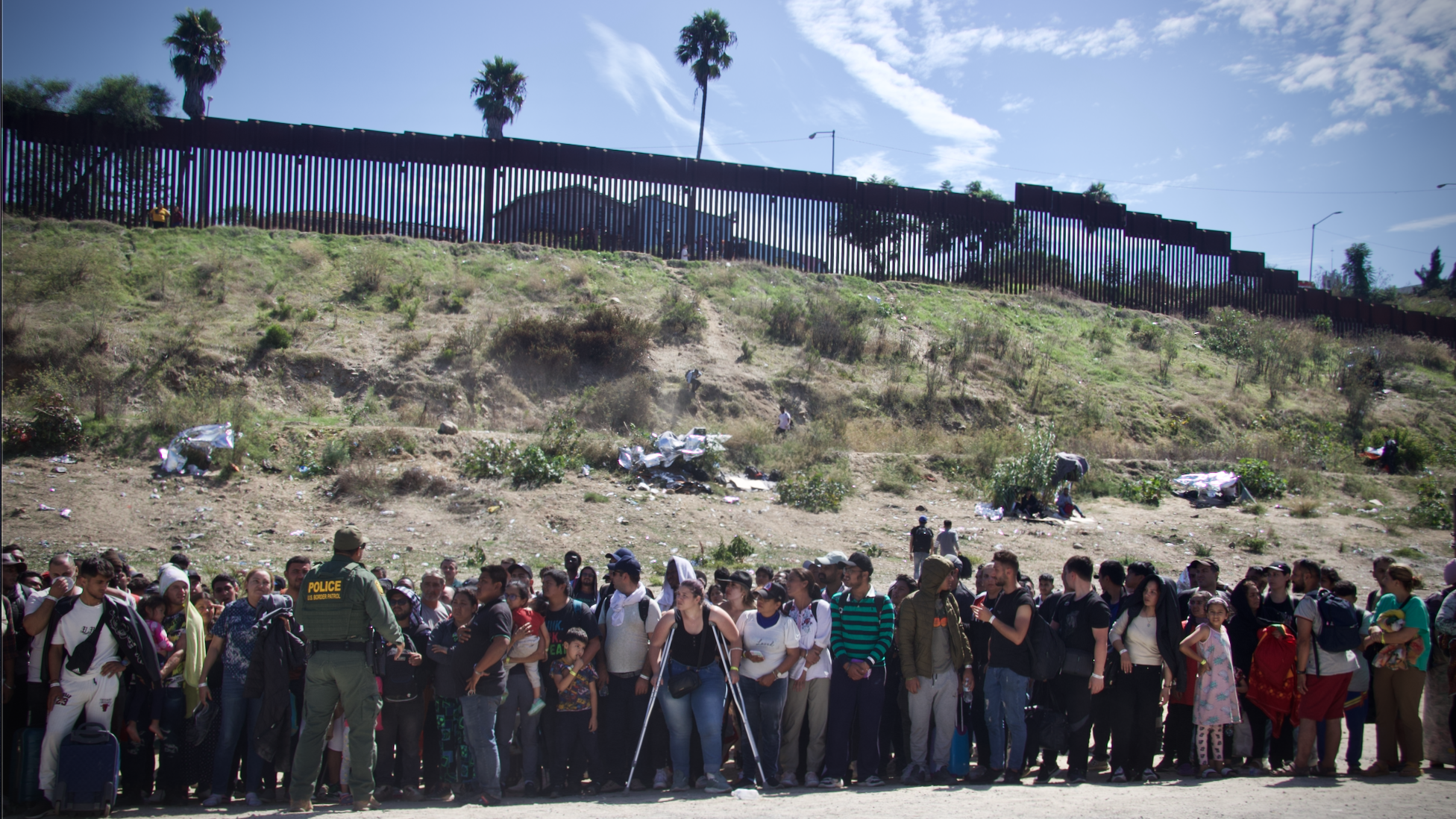 Border Patrol forces people to wait in the elements