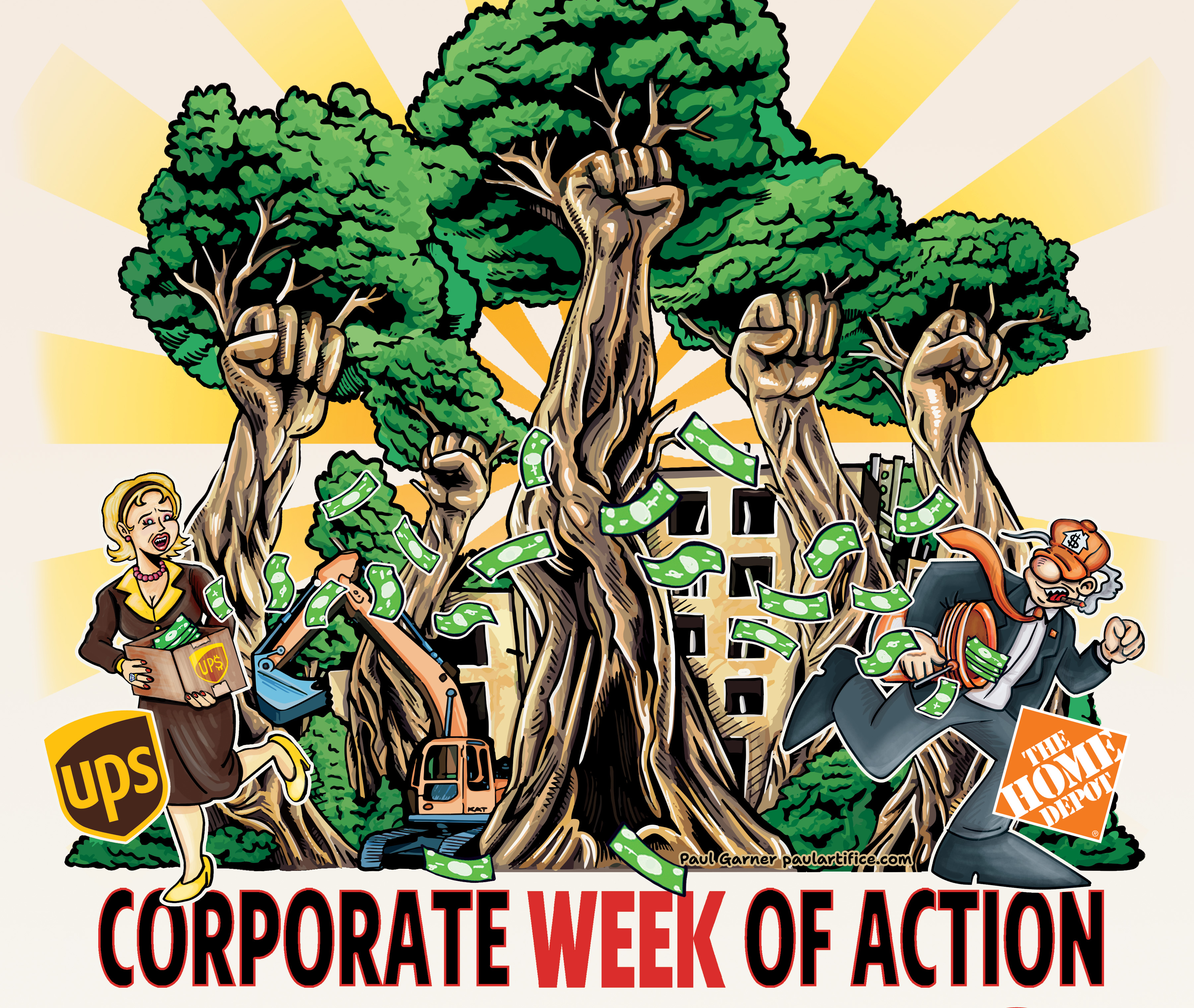 Actions target Home Depot, UPS, and other corporations involved in Cop City
