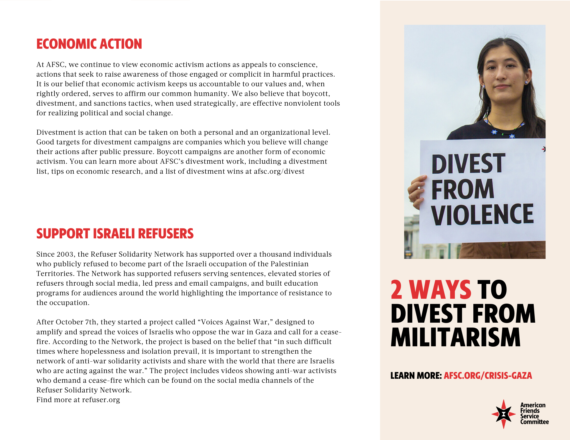 2 Ways to Divest from Militarism