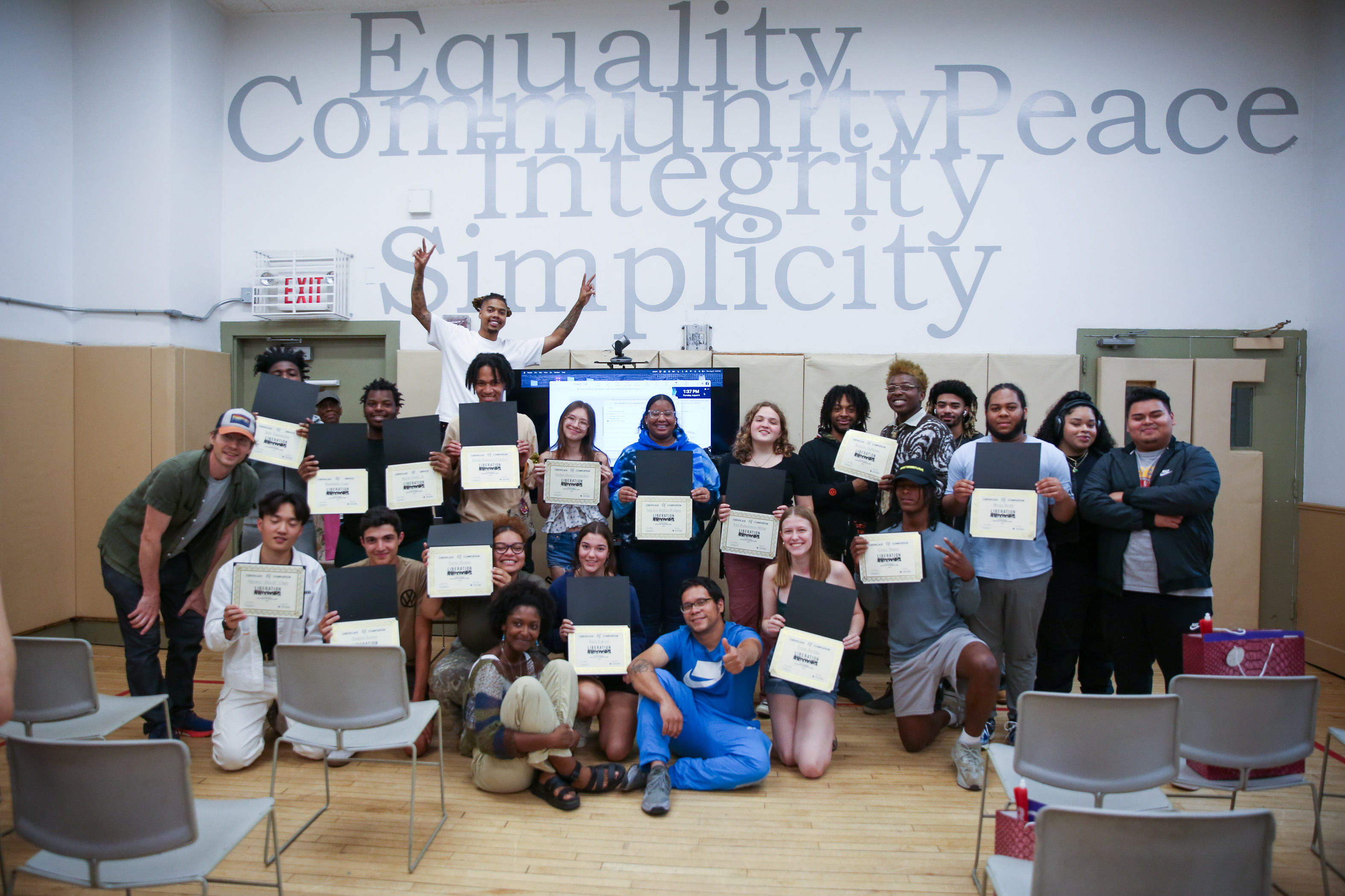 Liberation Summer Camp Graduation group shot