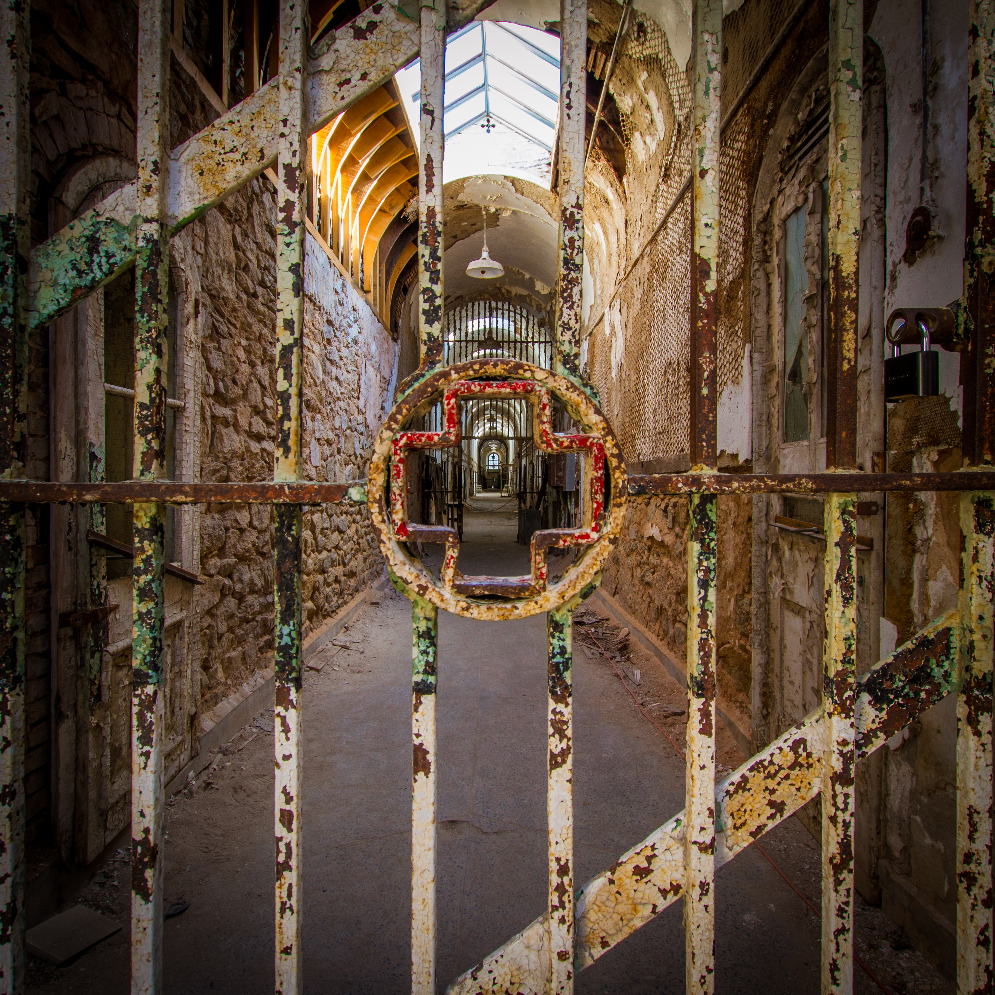 Gate to the hospital wing at Eastern State Penitentiary