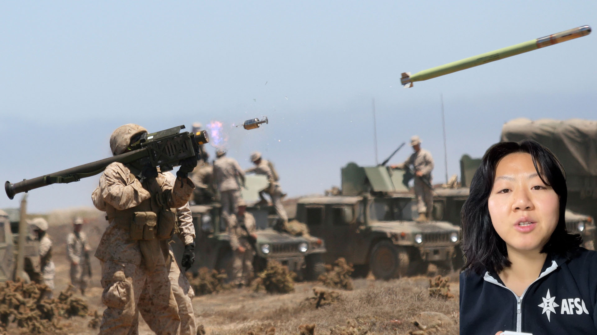 Photo of a Stinger missile launching