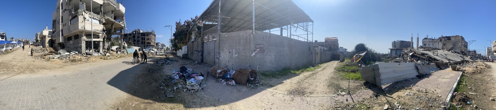 Ruins of buildings in Gaza