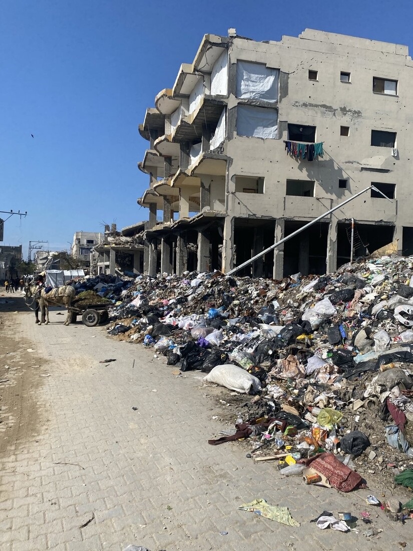 Ruins of buildings in Gaza