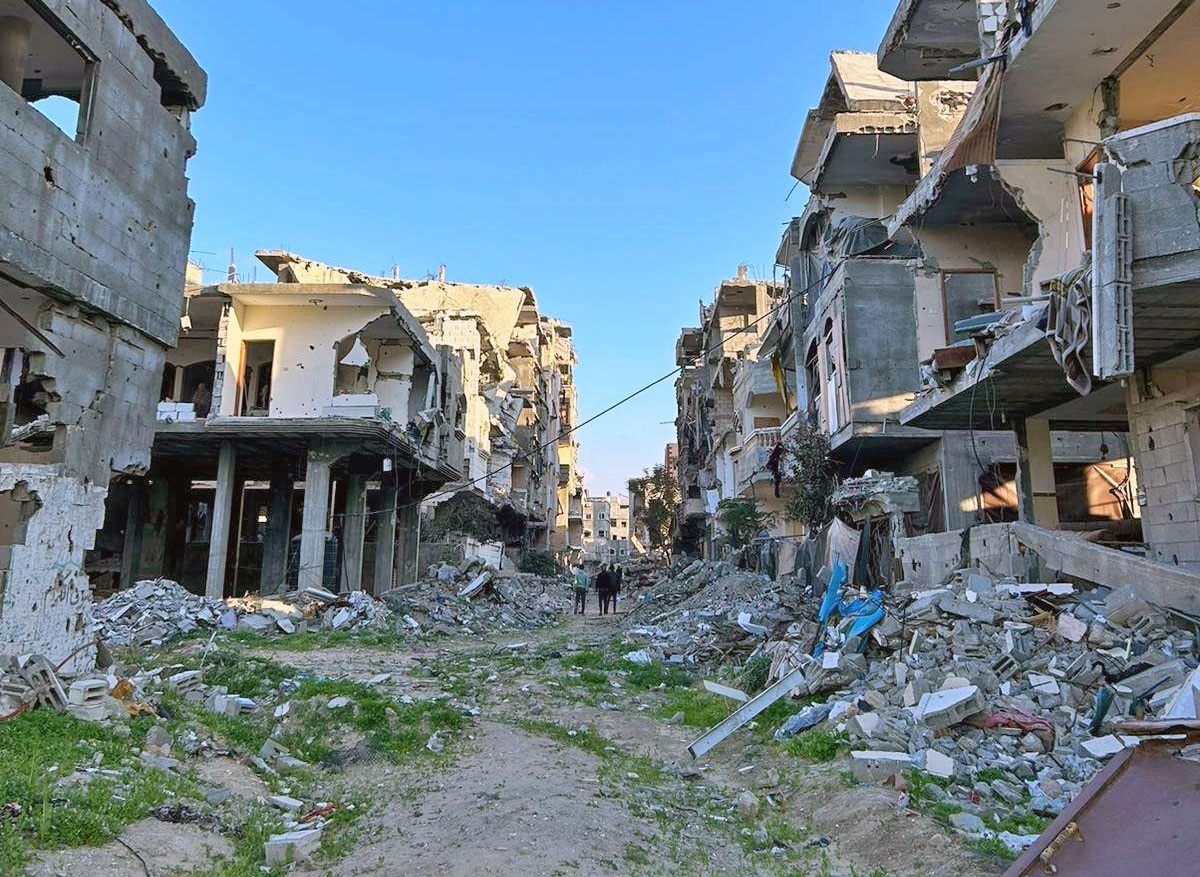 Ruins of buildings in Gaza