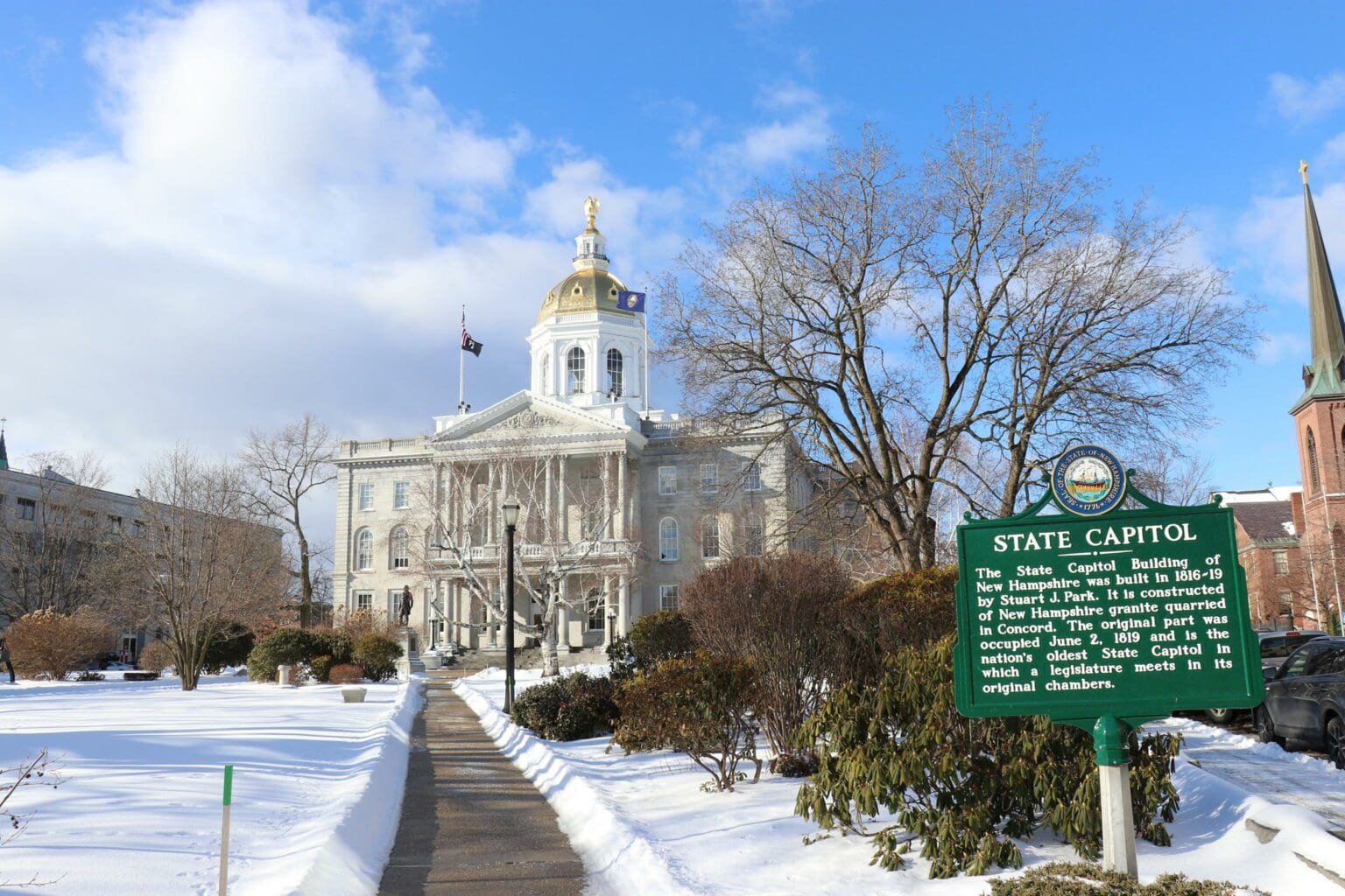 NH State House winter