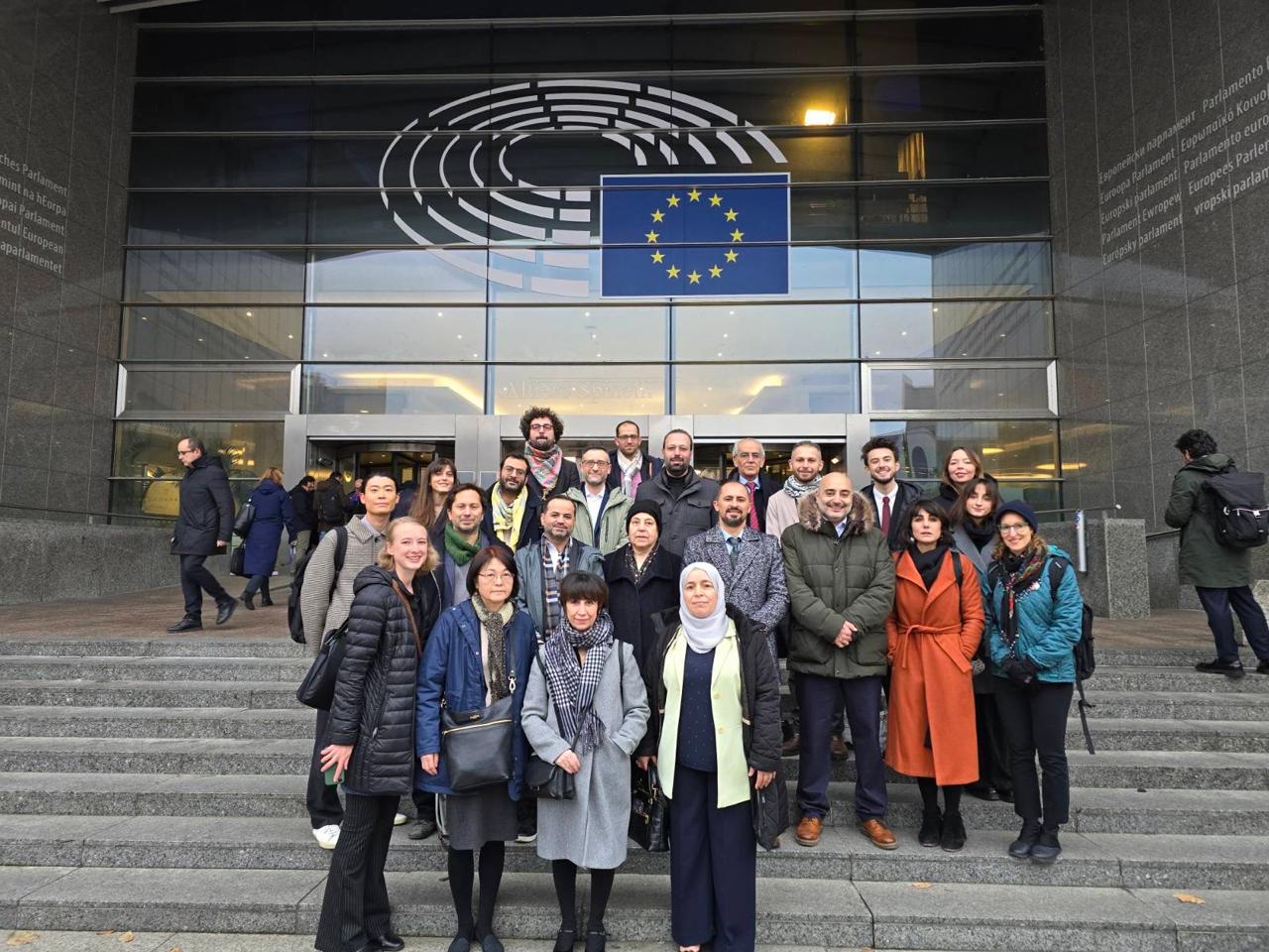 Activists at EU Parliament