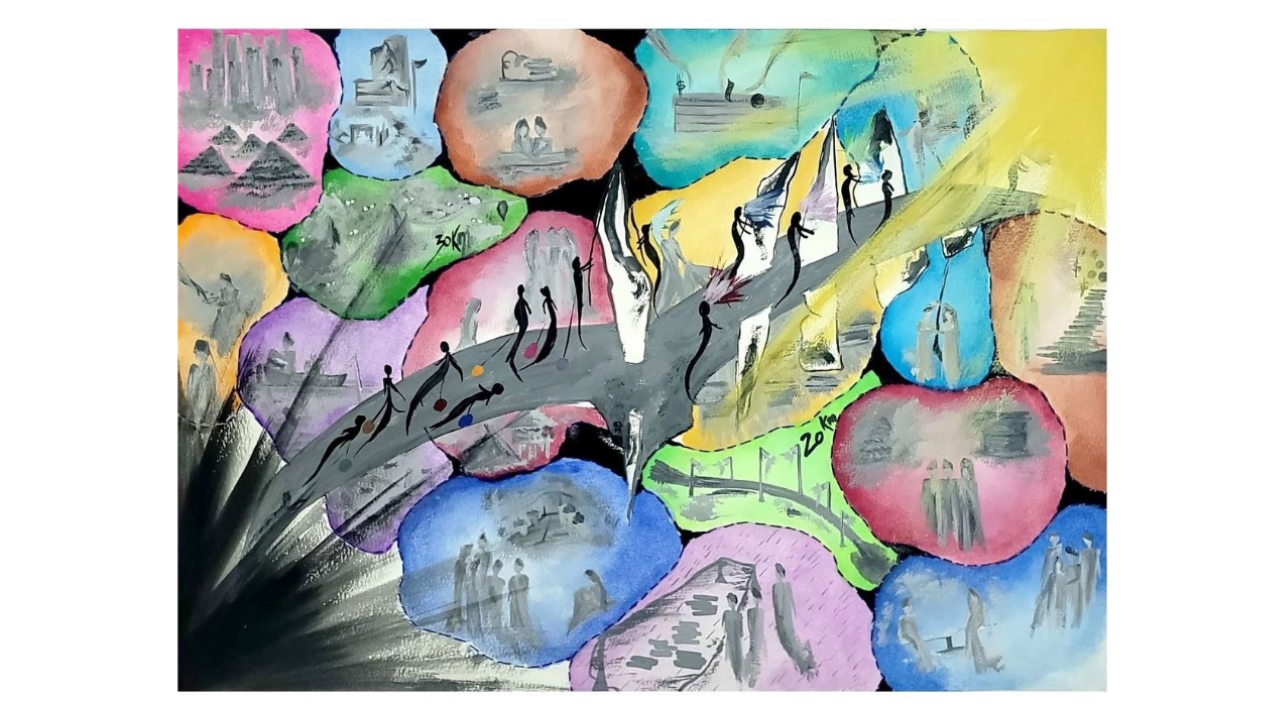 Artwork #2: “Bridging the Divide: From Shadows to Light”