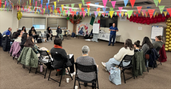 Alonso Oliveros of AFSC leads a human rights observer training.