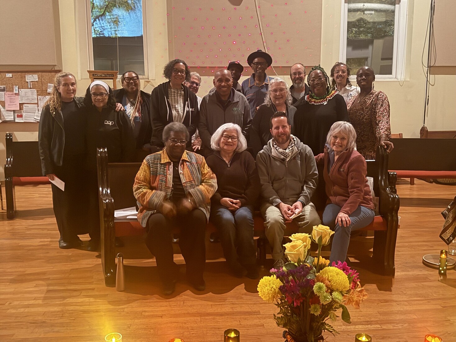 AFSC Midwest Regional Group members, staff, and St. Louis community partners gather at St. Louis Friends Meetinghouse