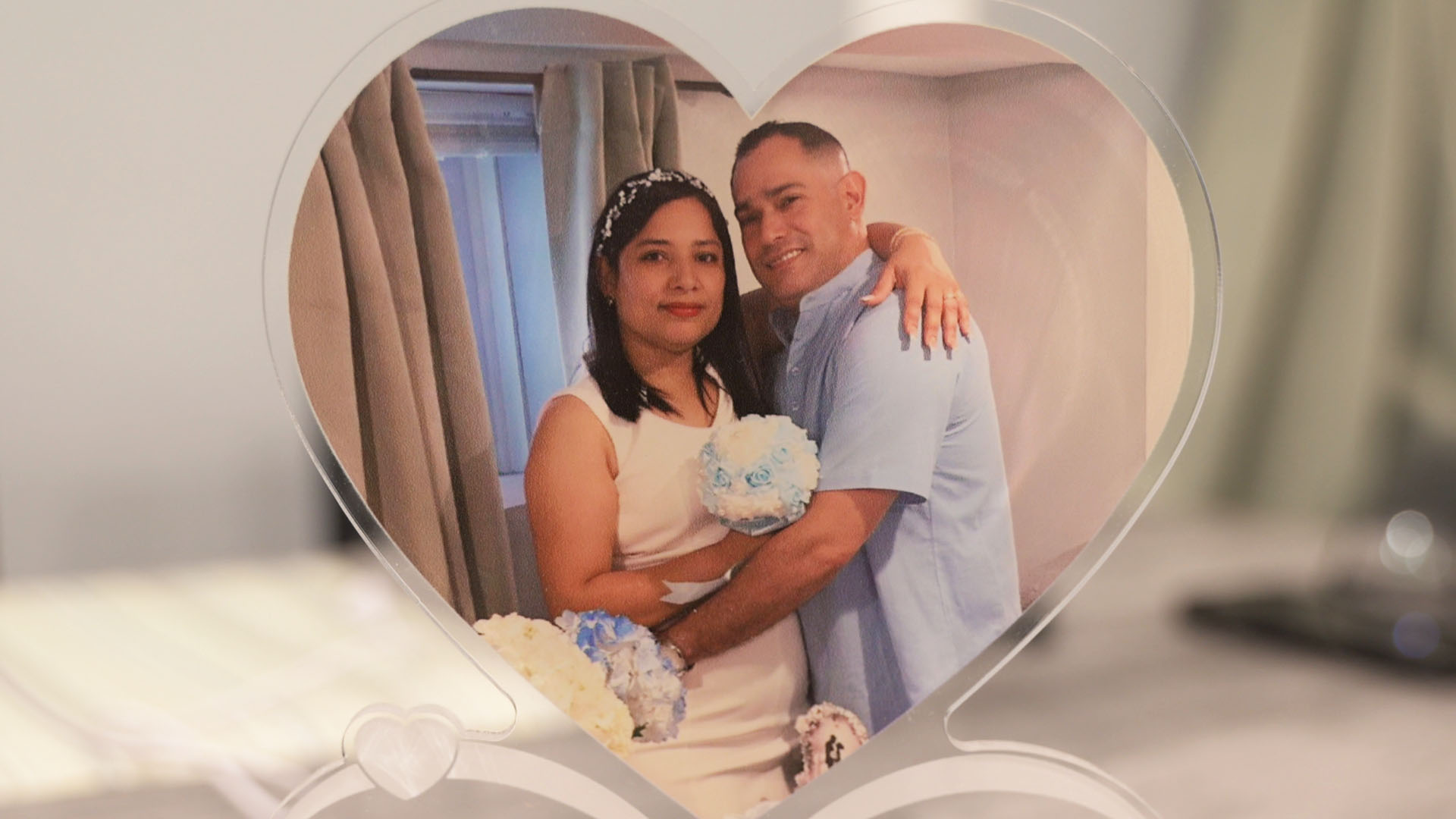 Wedding photo in the shape of a heart