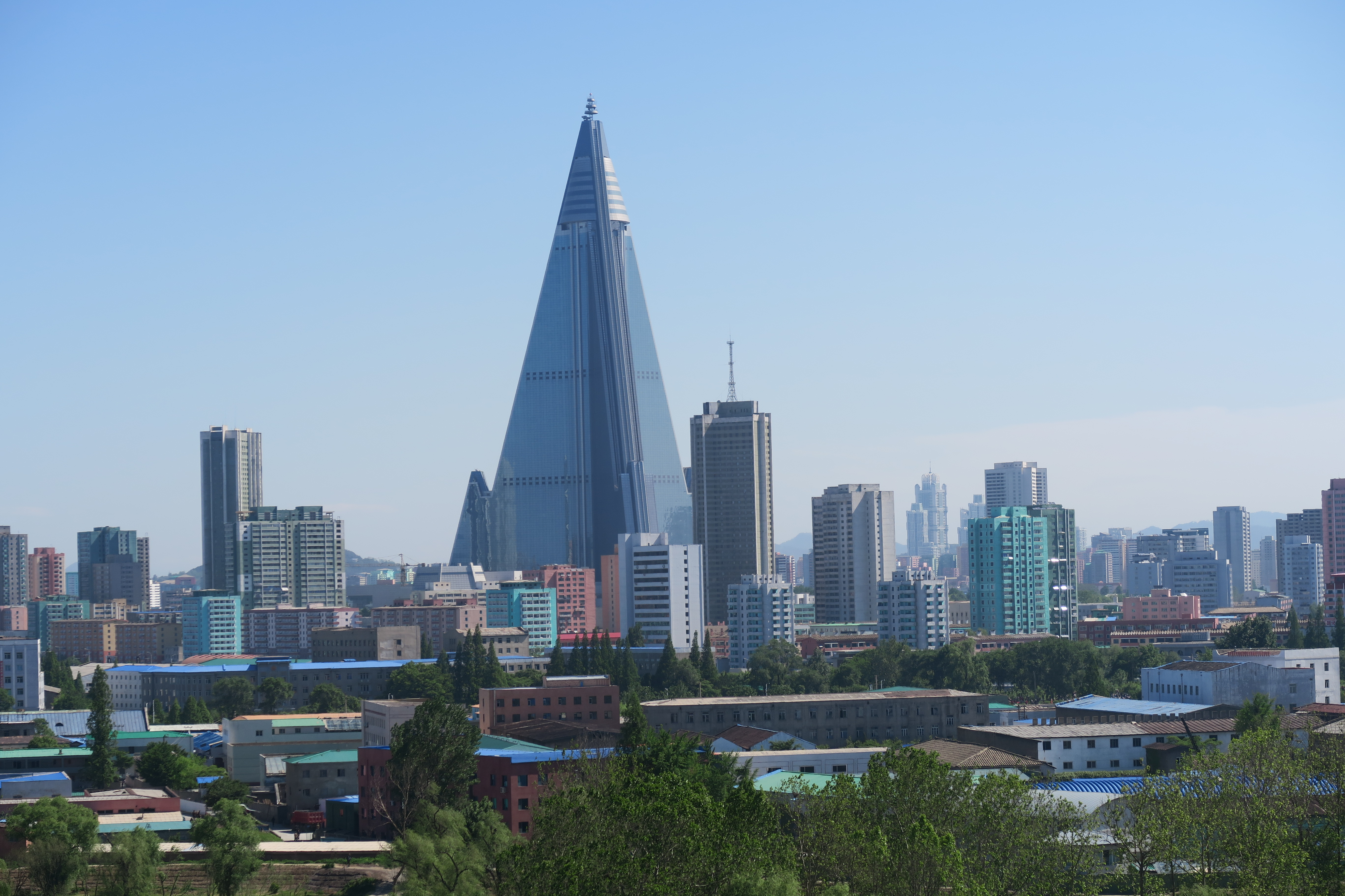 Photo of buildings in North Korea