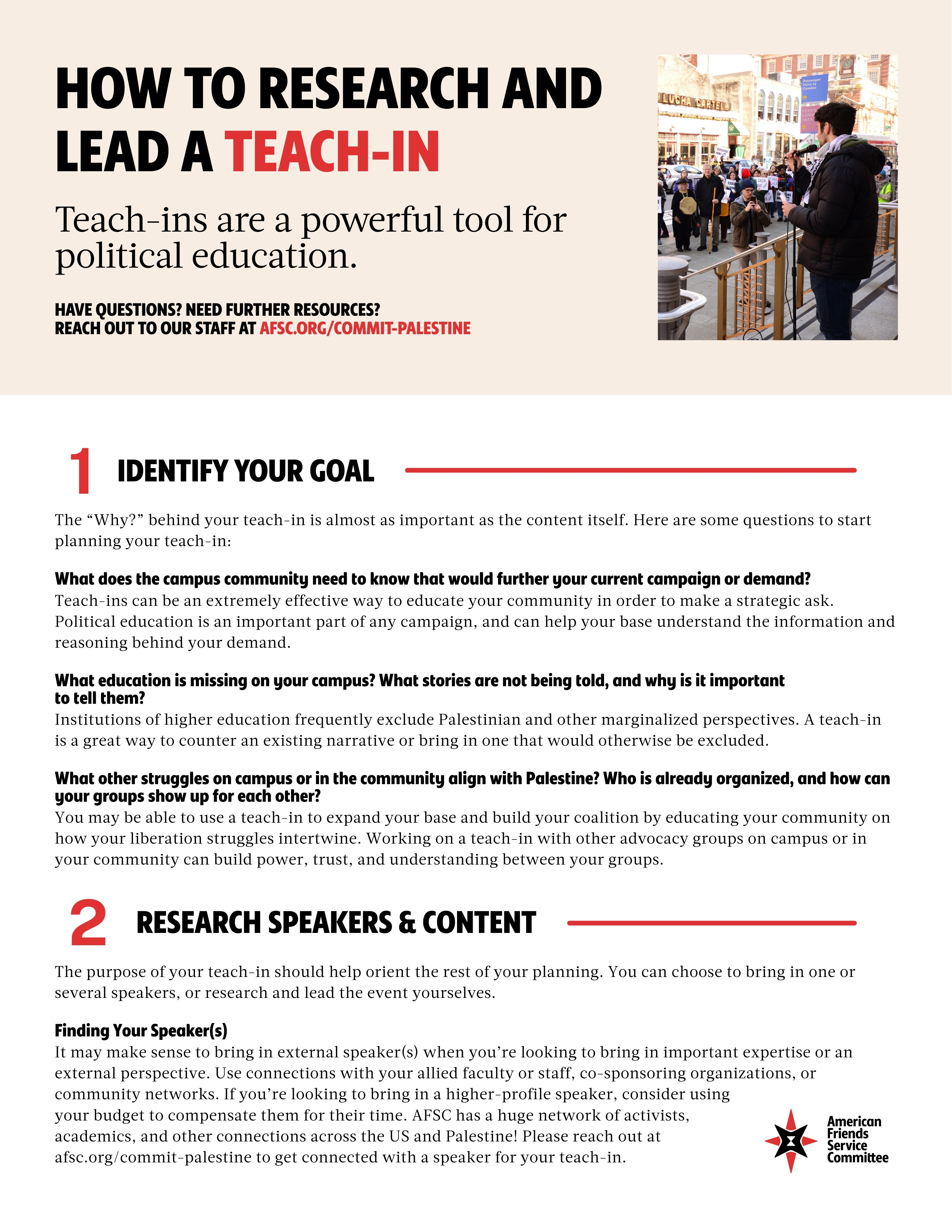 How to Research and Lead a Teach-In