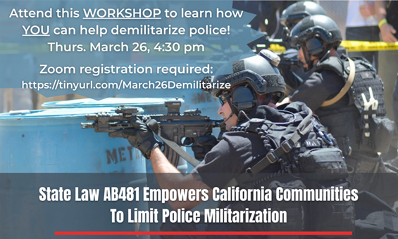 workshop on police militarization