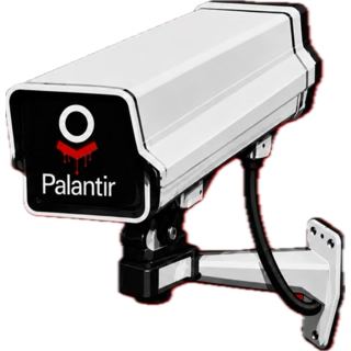 camera with Palantir logo