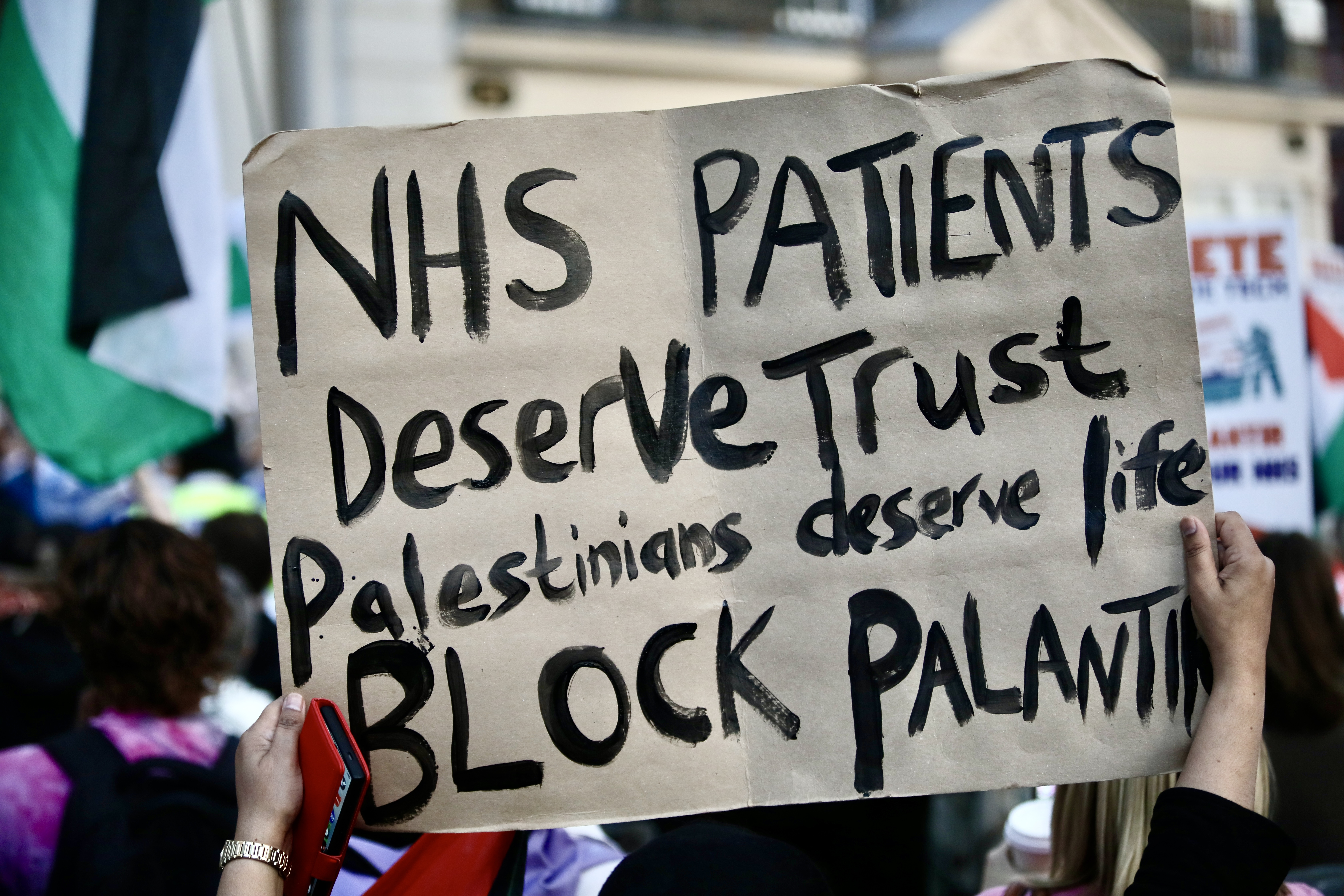 Sign at protest reading 
