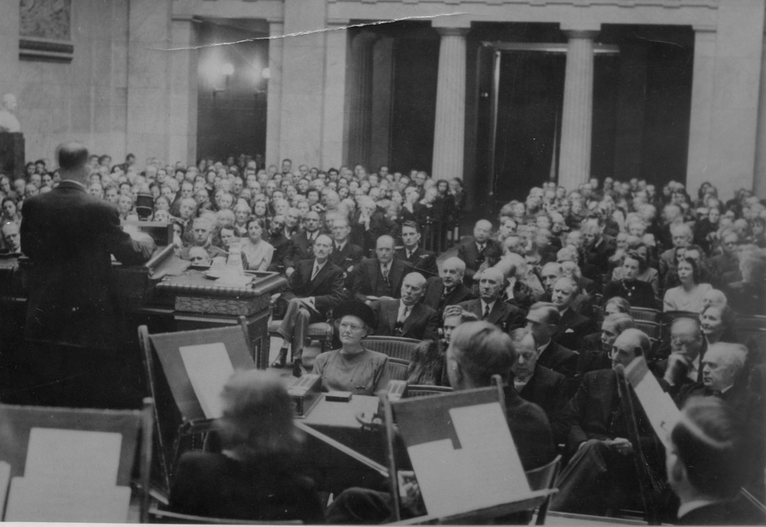 Accepting the 1947 Nobel Peace Prize on behalf of all Quakers