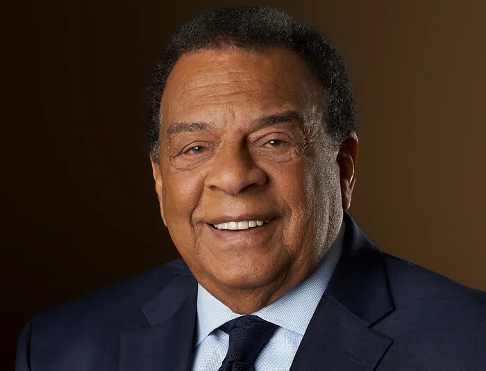 A picture of Andrew Young smiling at the camera.