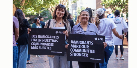 People rally across the country to say: “We are Stronger with Immigrants”
