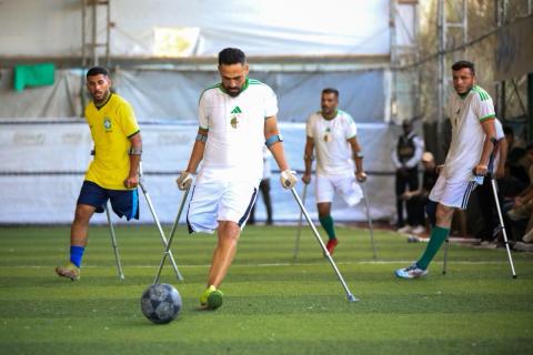 Palestinian amputee football players