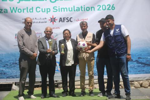 Press Conference, Gaza World Cup Simulation