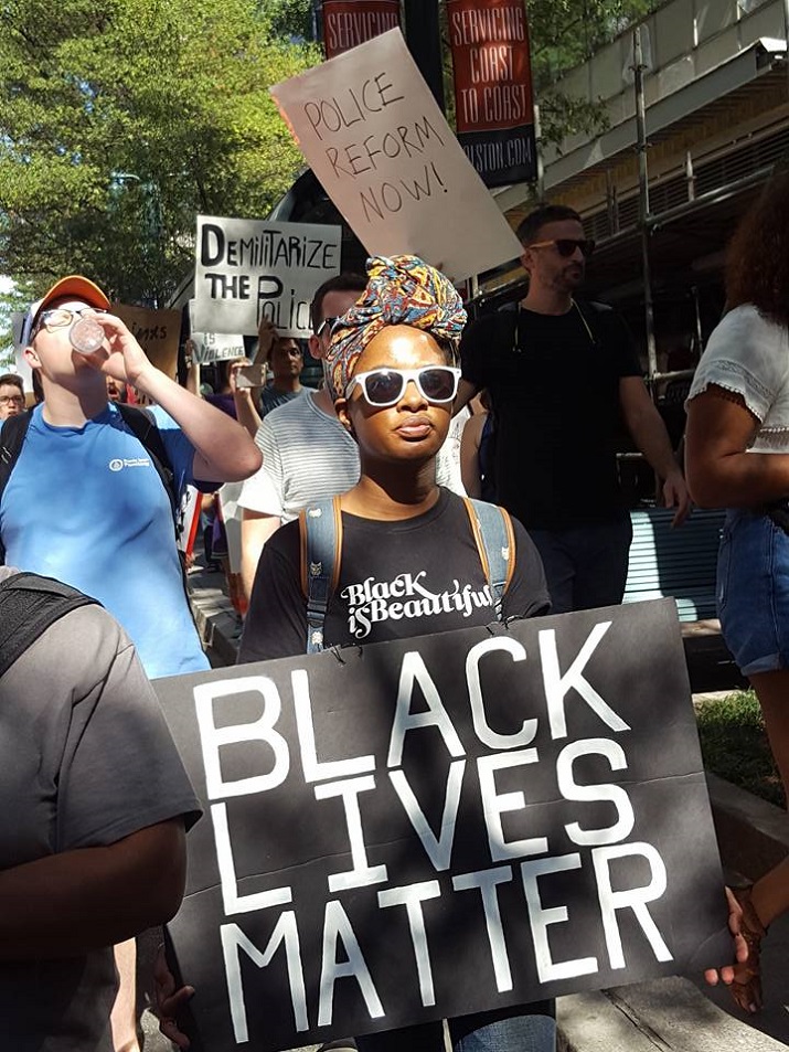 Charlotte protest, photo by Lori Khamala