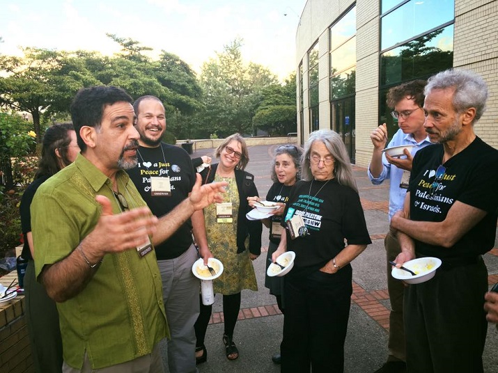 Frieends at the Presbyterian GA working for Palestinian rights