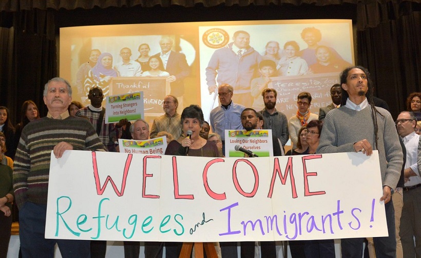 Syrian refugee welcome press conference in North Carolina (Photo: Daniel Rhodes)