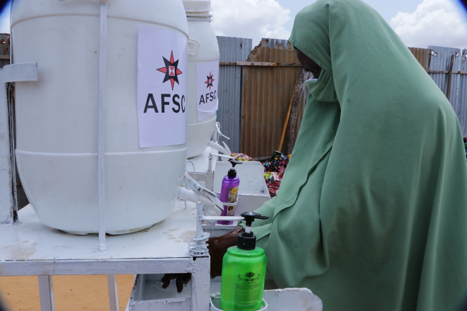 Handwashing stations. Photo: AFSC/Somalia
