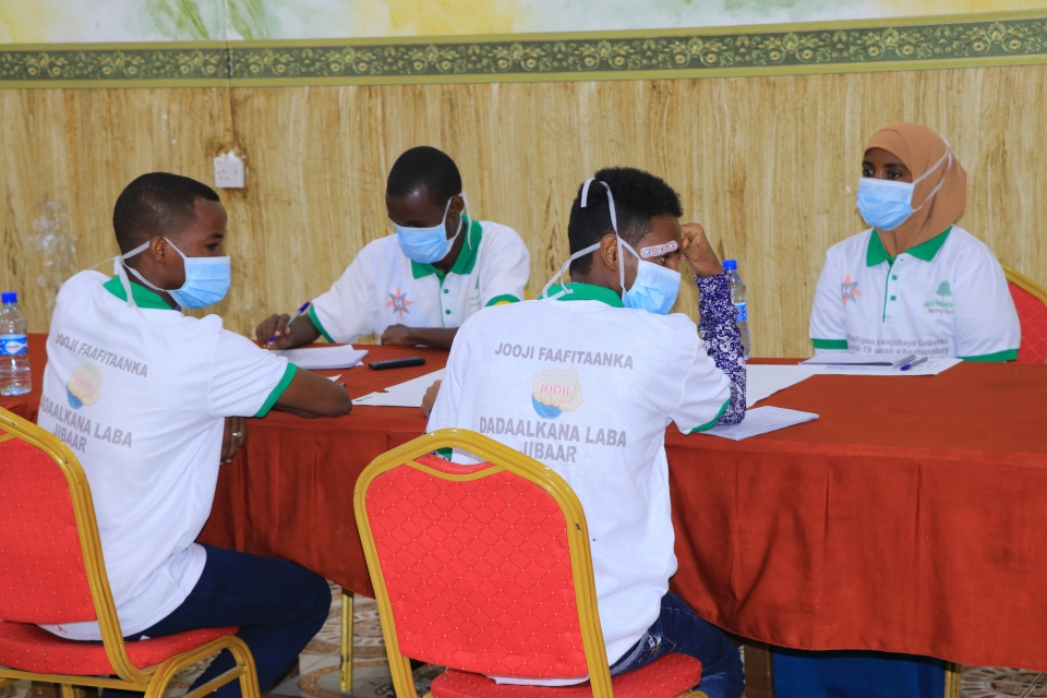 Youth take part in a training to educate community members about COVID-19. Photo: AFSC/Somalia