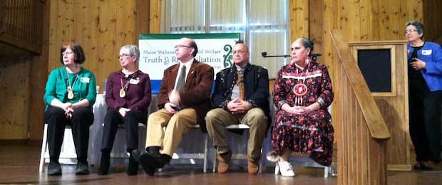 TRC Commissioners Listening at Seating Ceremony / Maine-Wabanaki REACH